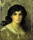 Head Canvas Paintings - Head of a Young Woman